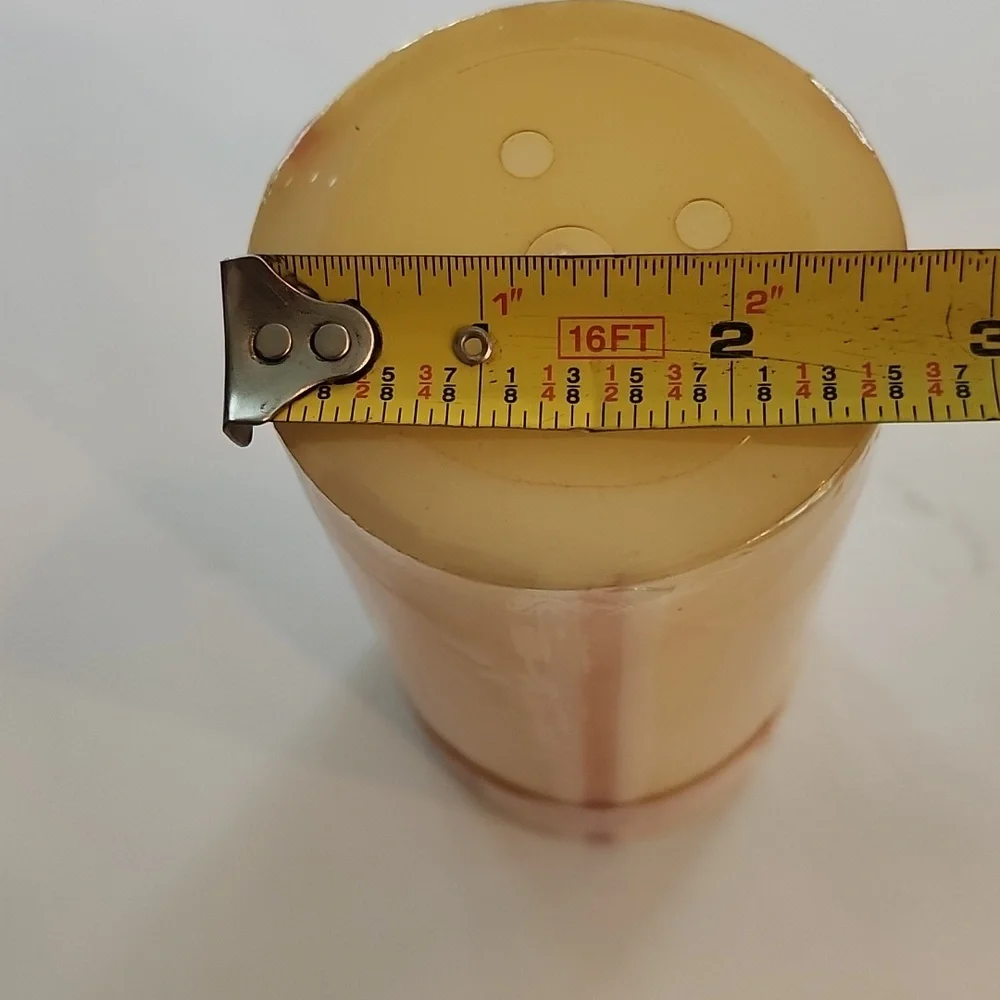 Vintage Martha Stewart Everyday Watermelon Slice Pillar Candle - Cream & Pink